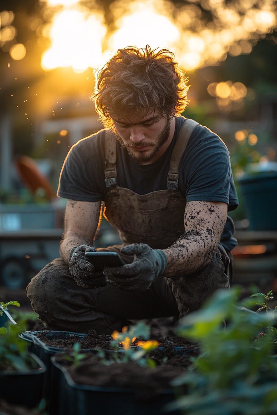 Landscaping crew efficiently managing multiple job sites using smart scheduling technology and route optimisation