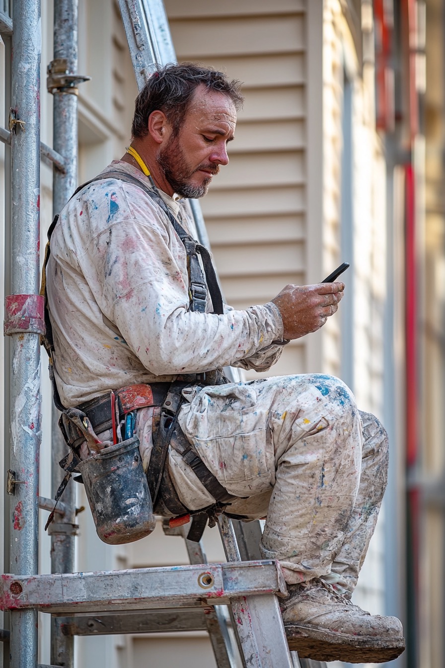 Painter working on quote management